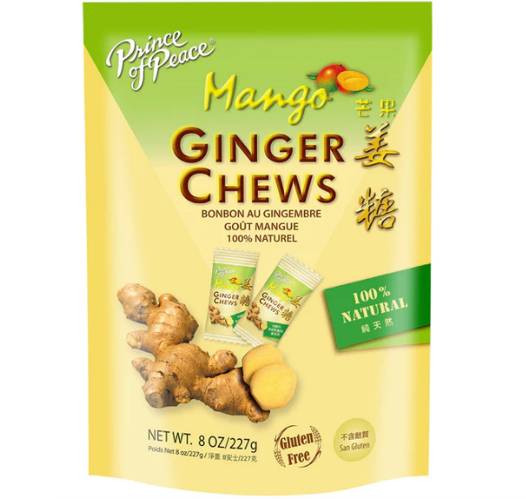 PRINCE OF PEACE: Ginger Chews Mango 8 OZ