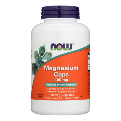 Now Foods:  Magnesium 400mg - 180 Cap