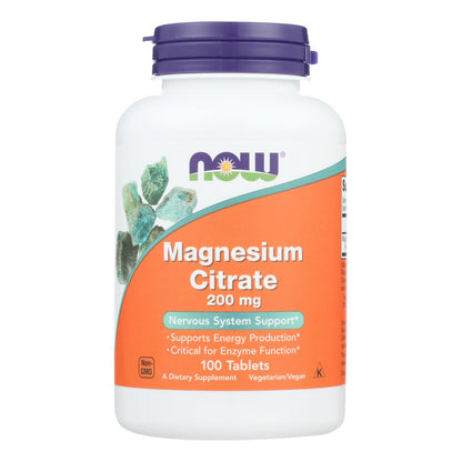 Now Foods: Magnesium Citrate - 100 Tab