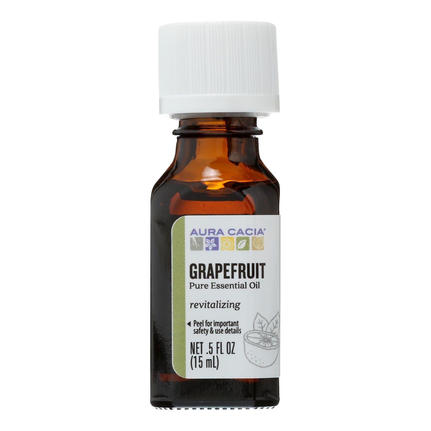 Aura Cacia - Pure Essential Oil Grapefruit - 0.5 Fl Oz