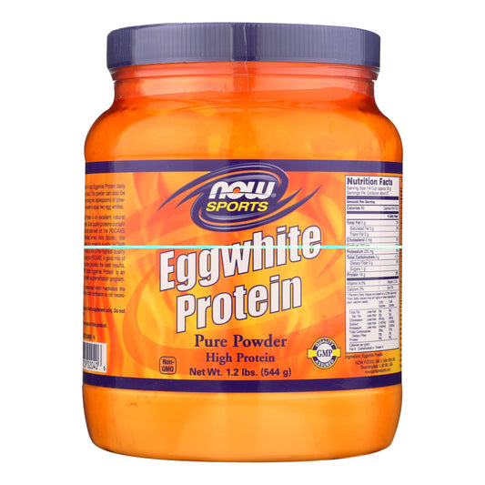 Now Foods:  Eggwhite Powder Unflavored -19.2 Oz