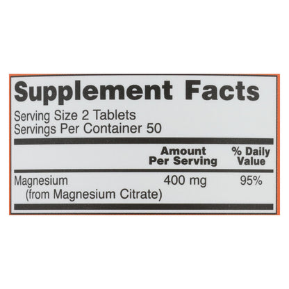 Now Foods: Magnesium Citrate - 100 Tab