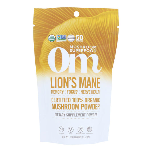 OM: Lion's Mane Organic Mushroom Powder  - 3.5 Oz