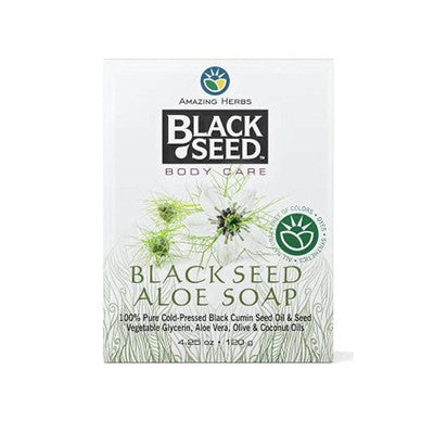 AMAZING HERBS: Black Seed Aloe Vera Soap, 4.25 OZ