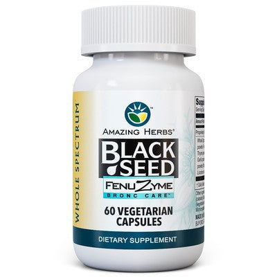 AMAZING HERBS: Black Seed Fenuzyme, 60 CAP