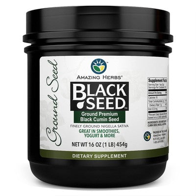 AMAZING HERBS: Black Seed Ground Herb, 16 OZ