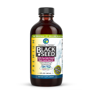 AMAZING HERBS: Black Seed Oil (Cumin), 8 OZ