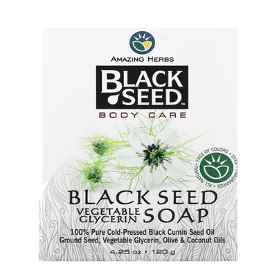 AMAZING HERBS: Black Seed Vegetable Glycerin Soap, 4.25 OZ