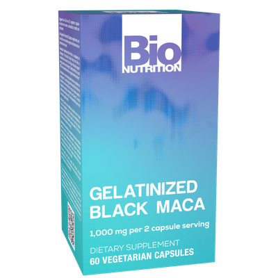 BIO NUTRITION: Gelatinized Black Maca 60 vgc