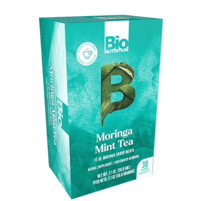 BIO NUTRITION: Mint Moringa Tea, 30 BAG