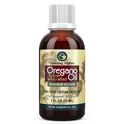 AMAZING HERBS: Oregano Pure Essential Oil, 1 OZ