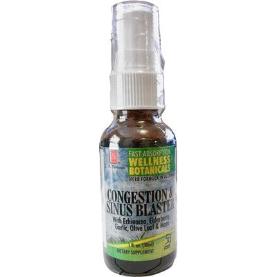 L A NATURALS: Congestion & Sinus Blaster Spray 1 OZ