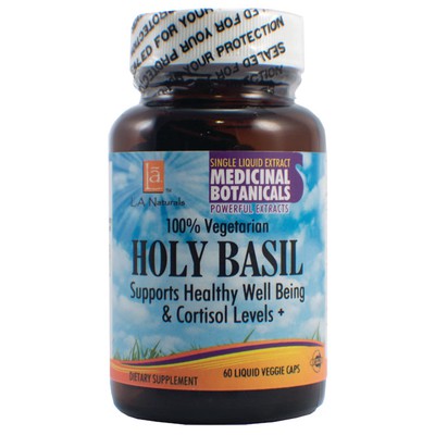 L A NATURALS: Holy Basil 60 Liquid Veggie CAPS