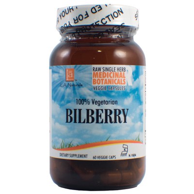 L A NATURALS: Bilberry Raw Herb 60 VGC