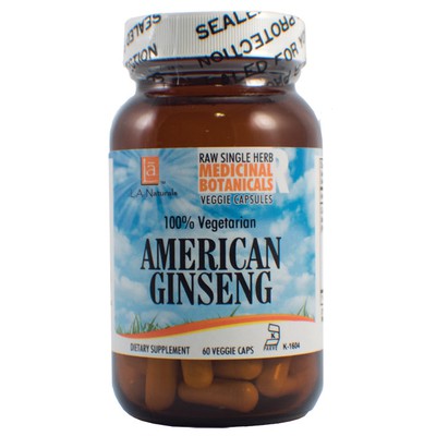 L A NATURALS: Ginseng American Raw Herb 60 VGC