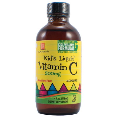 L A NATURALS: Kid's Vitamin C 500mg 4 OZ