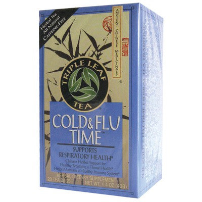 TRIPLE LEAF TEA: Cold & Flu Time Tea (no Ma Huang) 20 BAG