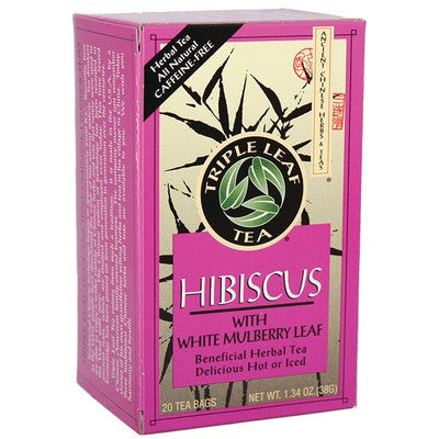 TRIPLE LEAF TEA: Hibiscus w/ White Mulberry Leaf 20 BAG