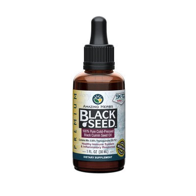 AMAZING HERBS: Black Seed Oil (Cumin), 1 OZ