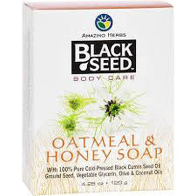 AMAZING HERBS: Black Seed Oatmeal & Honey Soap, 4.25 OZ