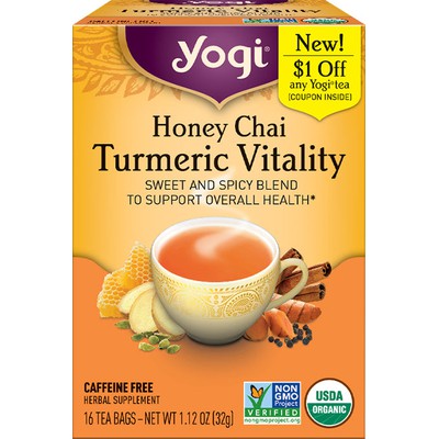 YOGI TEA: Honey Chai Turmeric 16 BAG