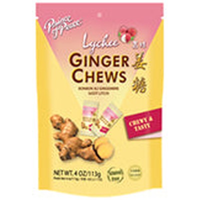 PRINCE OF PEACE: Ginger Chews Lychee 4 OZ