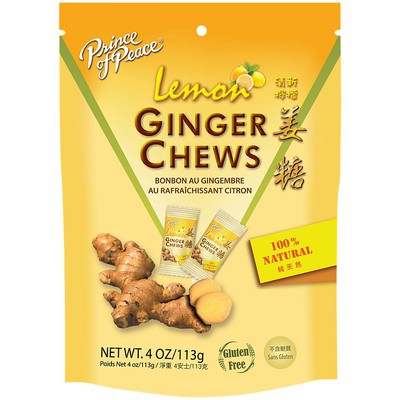 PRINCE OF PEACE: Ginger Chews Lemon 4 OZ