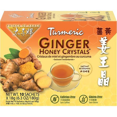 PRINCE OF PEACE: Ginger Honey Crystals w/ Turmeric 10 Bag