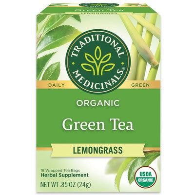 TRADITIONAL MEDICINALS: Green Tea with Lemongrass Org 16 BAGS