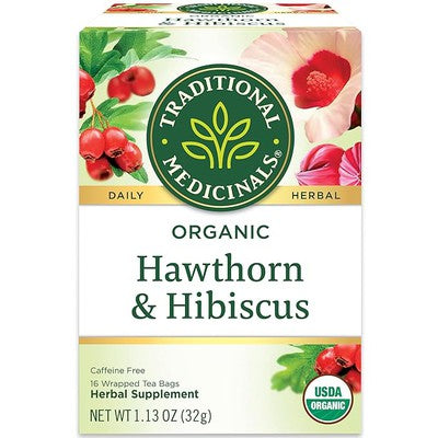 TRADITIONAL MEDICINALS: Hawthorn & Hibiscus 16 BAGS