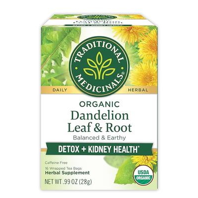 TRADITIONAL MEDICINALS: Organic Dandelion Leaf & Root 16 BAGS