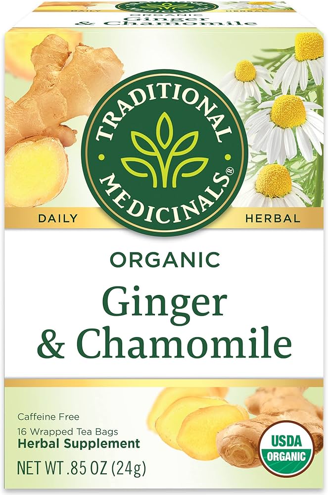 TRADITIONAL MEDICINALS: Organic Ginger w/ Chamomile 16 BAGS