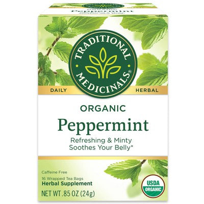 TRADITIONAL MEDICINALS: Organic Peppermint 16 BAGS