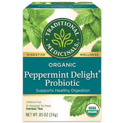 TRADITIONAL MEDICINALS: Probiotic Peppermint Delight 16 BAGS