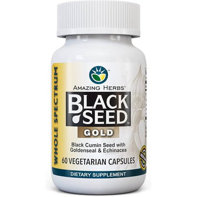 AMAZING HERBS: Black Seed Gold w/ Goldenseal & Echinacea, 60 CAP