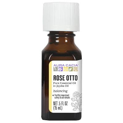 Aura Cacia - Rose Otto In Jojoba Oil - 0.5 Fl Oz