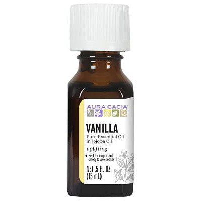 Aura Cacia - Vanilla In Jojoba Oil - 0.5 Fl Oz