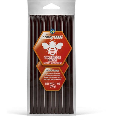 AMAZING HERBS: HoneyZest Energizing Honey Sticks, 12 CT